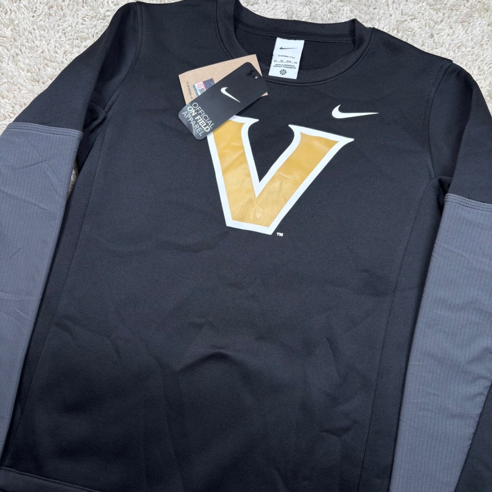 Nike Vanderbilt Commodores Therma-FIT Sweatshirt Womens XS Black NWT